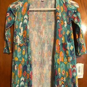 Lularoe sariah NWT- kids cardigan arrows